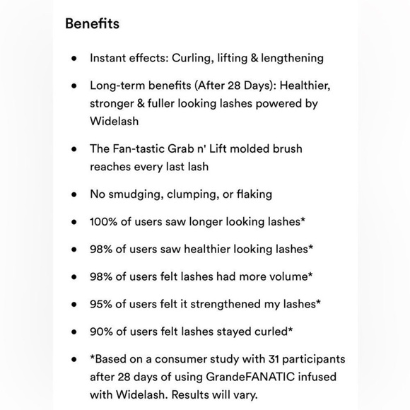 🦋$7 ~ GRANDE Fanatic Fanning & Curling Mascara ~ SEALED - Picture 2 of 9